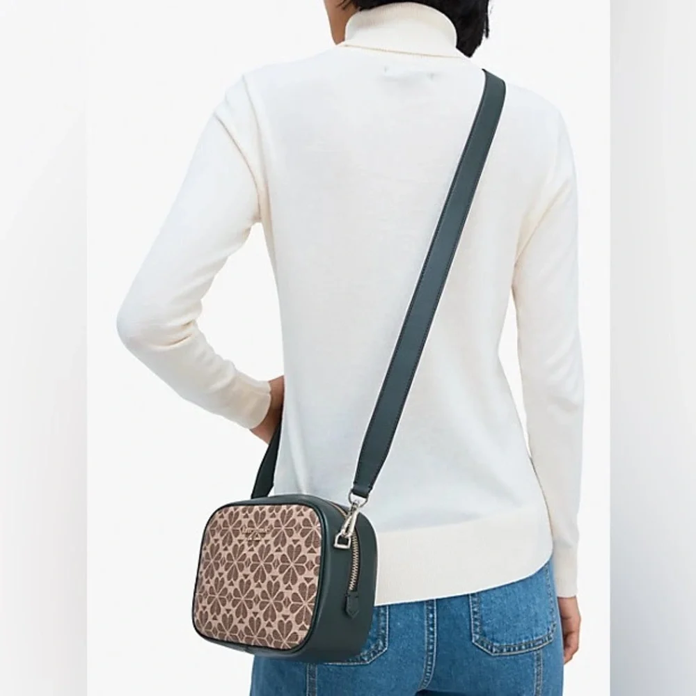 Kate Spade Spade Flower Coated Canvas Infinite Medium Size Camera Bag Crossbody